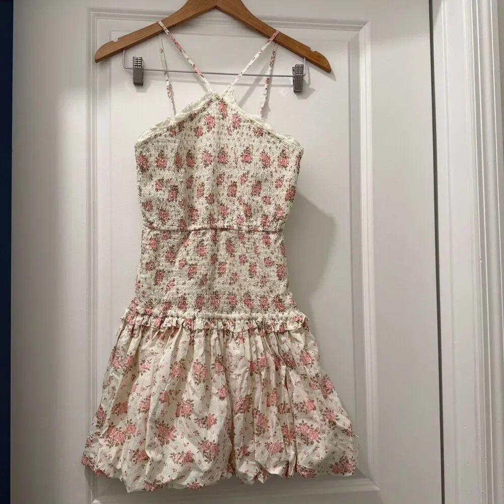And now this Halter Smocked Bubble-Hem Dress size Small